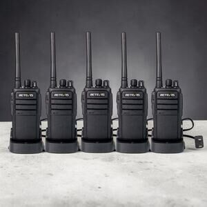 Retevis RT21 Two Way Radios Walkie Talkies 16CH Rechargeable Lot of 5 w/ Charger